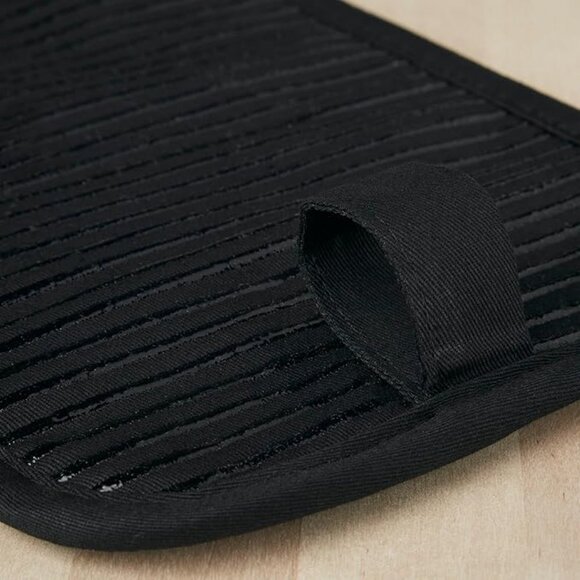 KitchenAid Beacon Non-Slip Pot Holder 2 pc Set Two-Tone Silver/Onyx Black NWOT - Picture 6 of 8